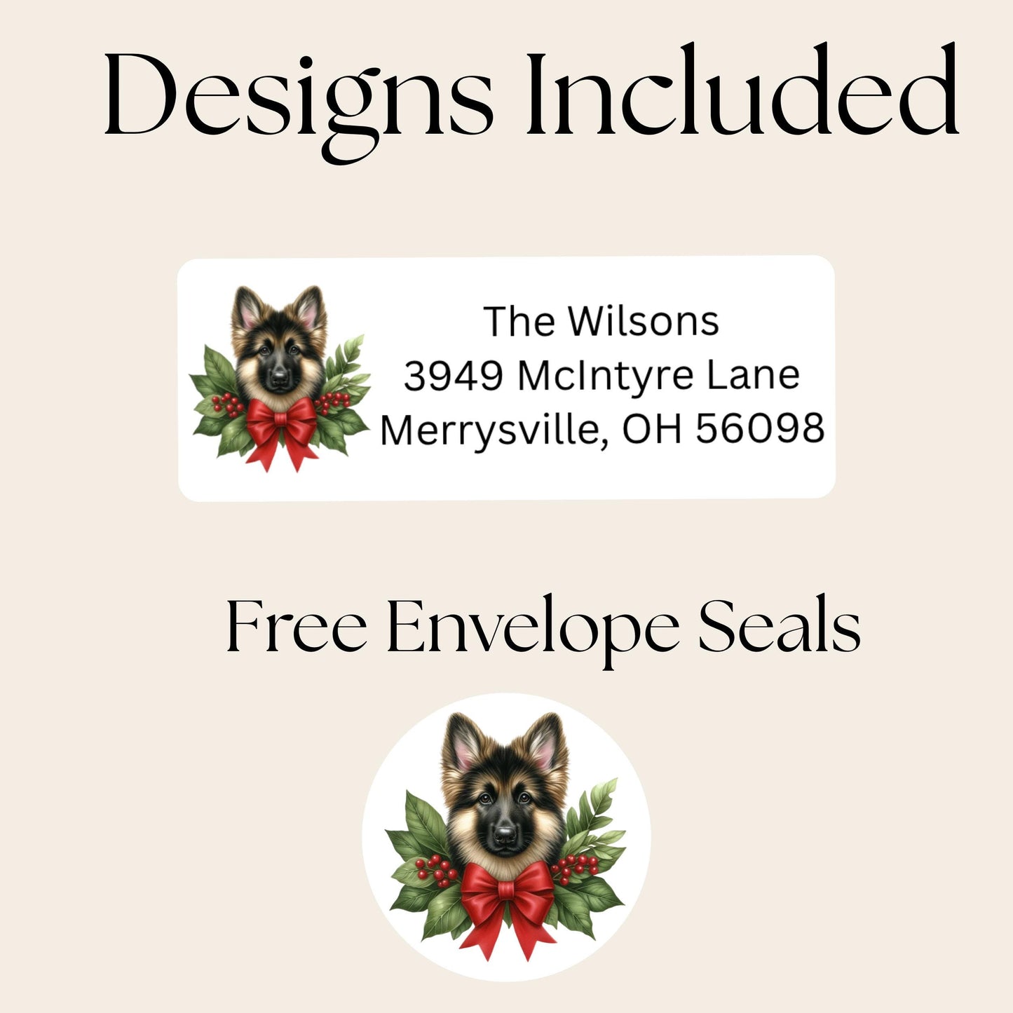 Christmas Gnome Address Labels with FREE Envelope Seals: Personalized Holiday Stickers - The Pawprint Paperie