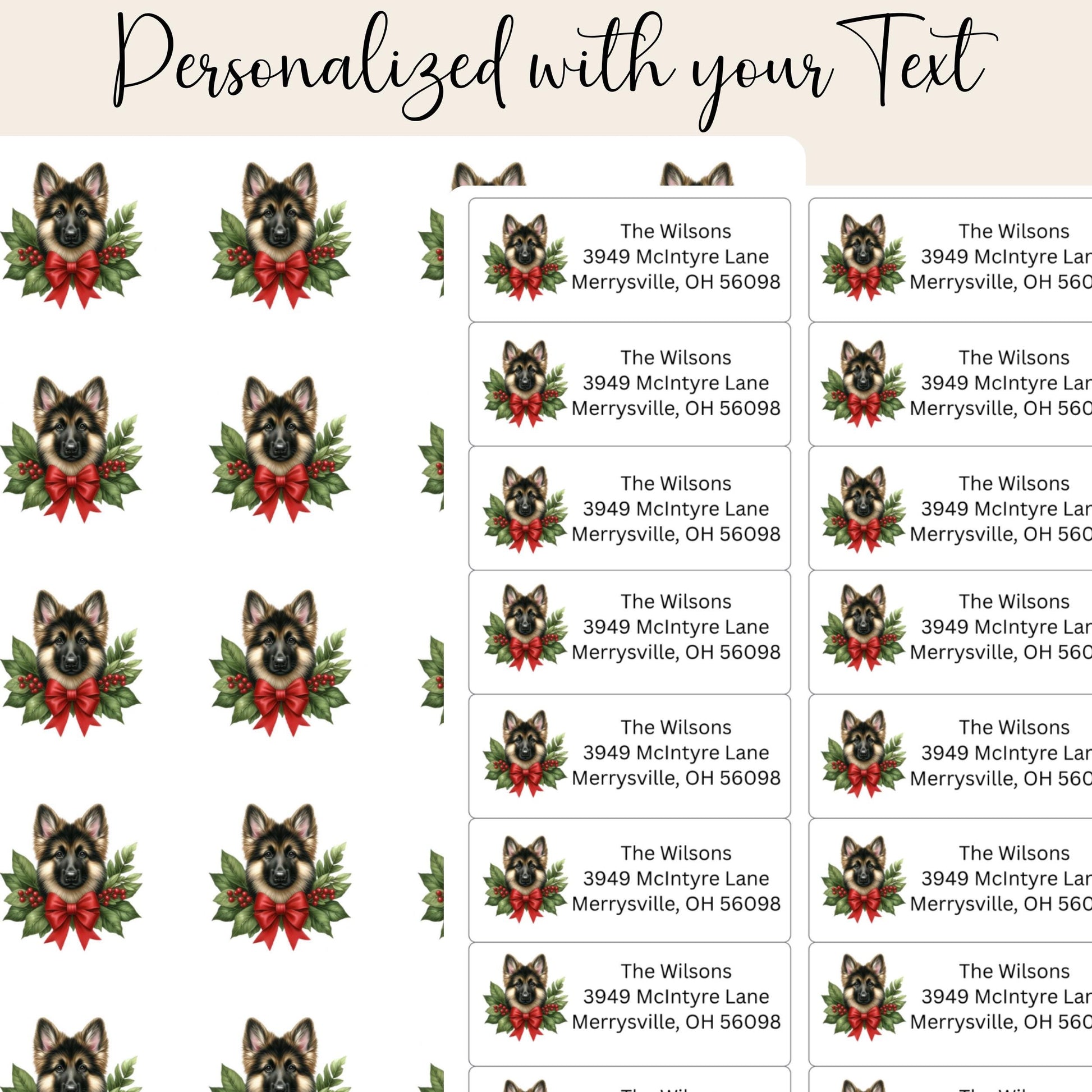 Christmas Gnome Address Labels with FREE Envelope Seals: Personalized Holiday Stickers - The Pawprint Paperie